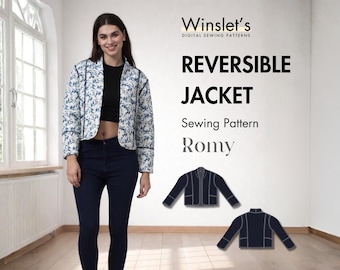 Cozy Quilted Jacket Sewing Pattern| Quilted Jacket PDF Pattern| Reversible Jacket Pattern| Sizes US 02-32| Jacket Pattern for Beginners