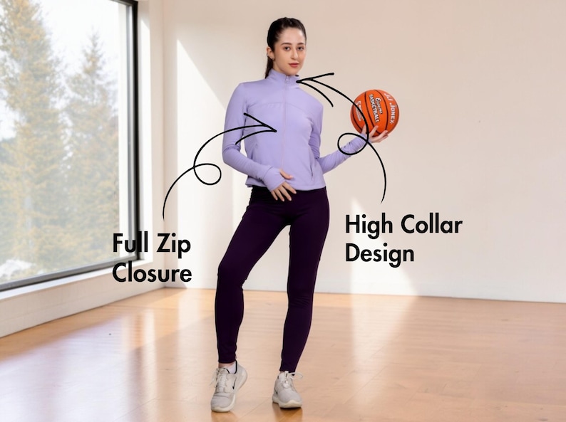 High Collar Sports Jacket Sewing Pattern| Slim Fit Zip-up Activewear ...