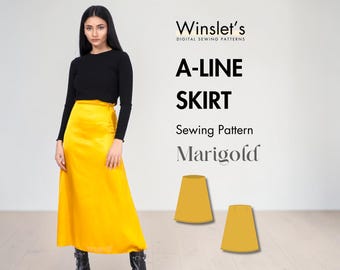 Premium A Line Skirt Pattern for Women| Long Skirt Sewing Pattern for Women| Maxi Skirt Pattern | Easy Skirt Sewing Pattern| US 02-32