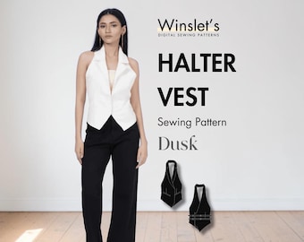 Vest Pattern| Halter Neck Pattern| Easy Top Sewing Pattern| Backless Top Pattern| Summer Top pattern| Vest Pattern For Women| PDF Pattern