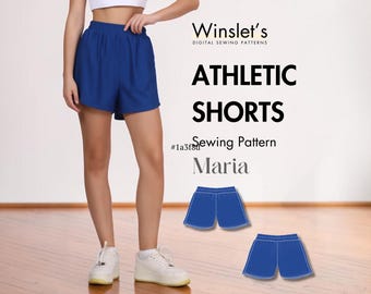 Training Shorts Pattern | Relaxed-fit Running Shorts Sewing Pattern for Women| Easy Shorts Sewing Pattern| Elastic Waist Band Shorts| PDF