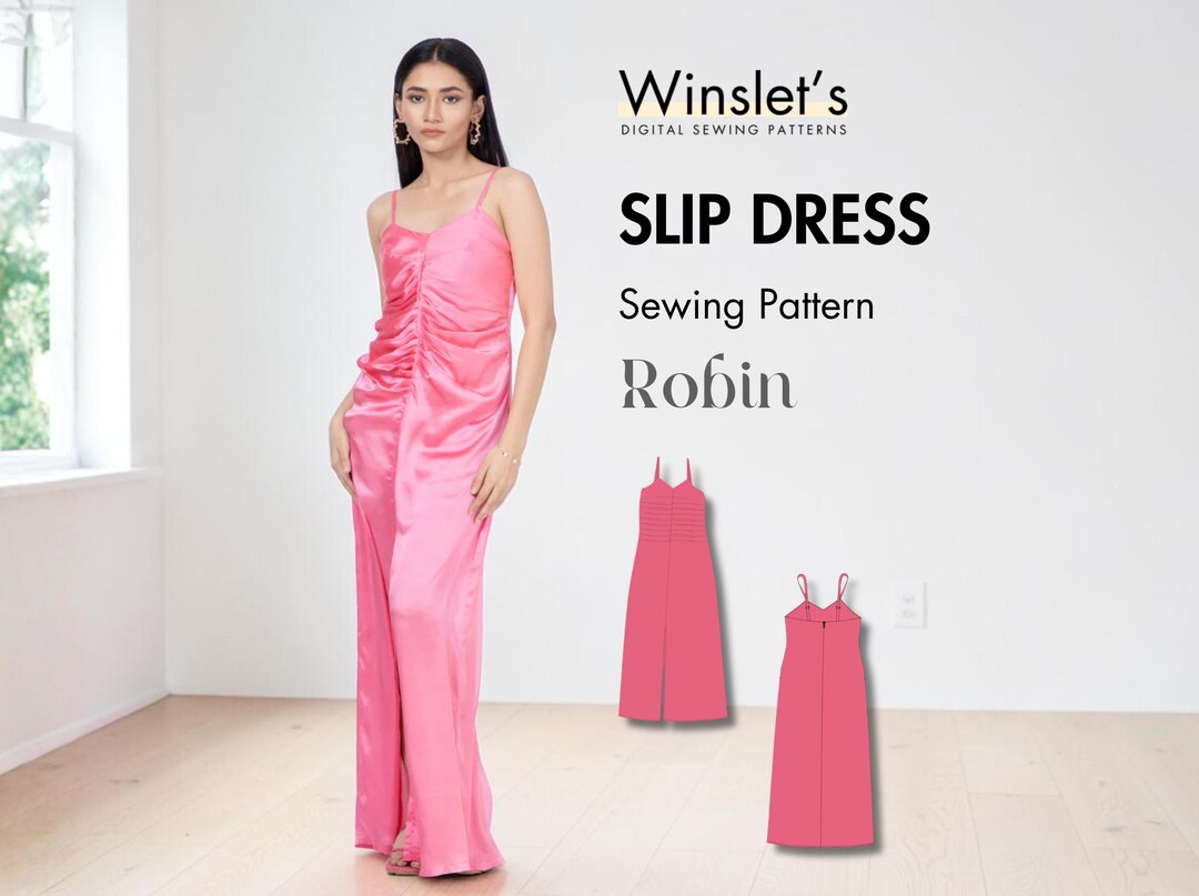 high slit dress pattern Pattern| Beginner Dress Pattern| Slip Dress Pattern| Prom Dress | PDF Dress Sewing Pattern for Women| Thigh-high Slit printable slip dress pattern pdf free