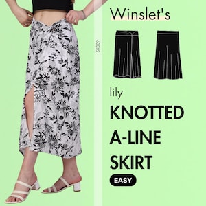 A line Skirt Pattern| Slit Skirt Pattern| Summer Skirt Sewing Pattern| Easy Midi Skirt Pattern for Beginners| Beach Skirt| Spring Sewing