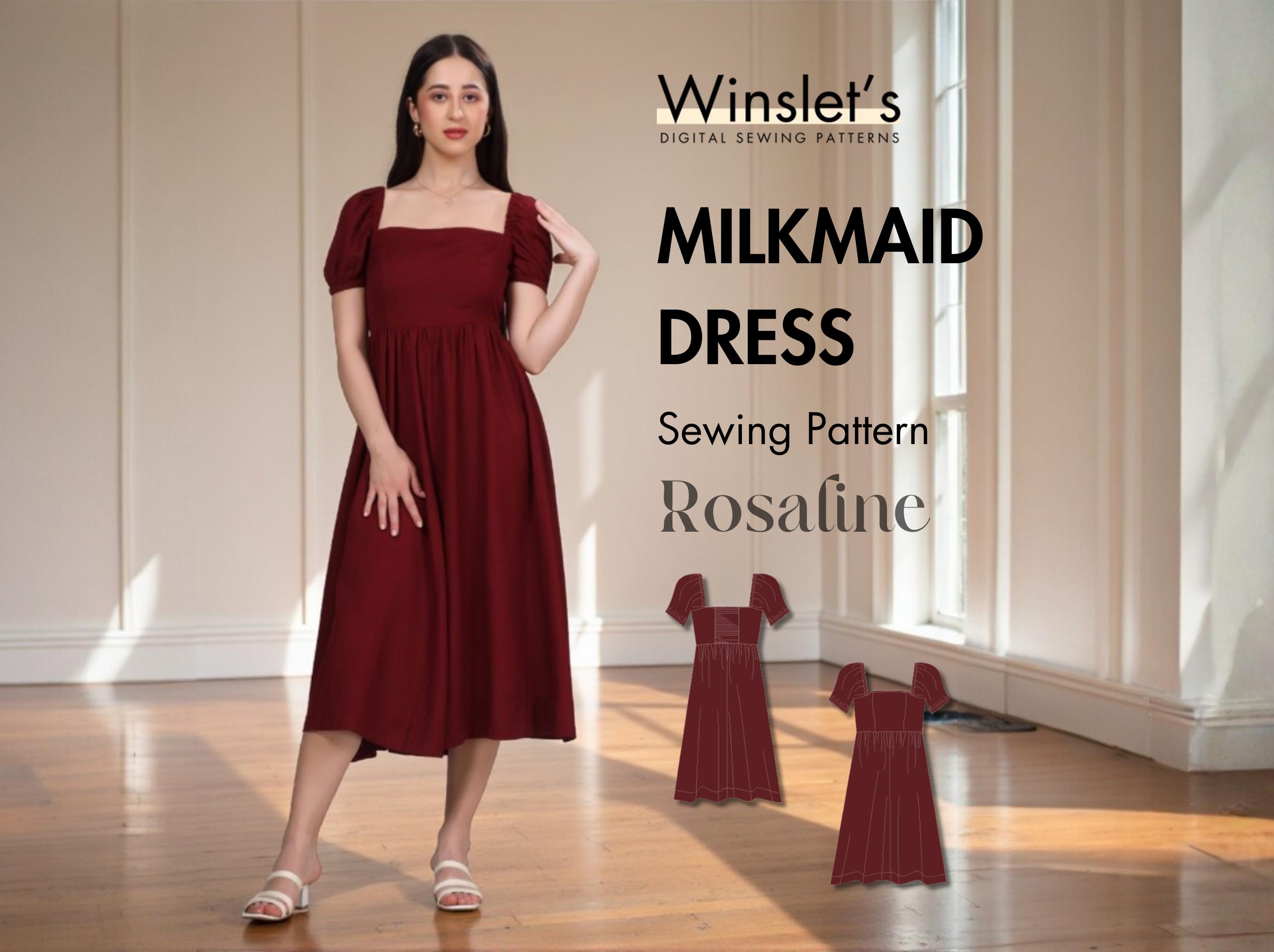 milkmaid formal dress SUPER STRETCHY MILKMAID DRESS WITH RUFFLES Black / M/L
