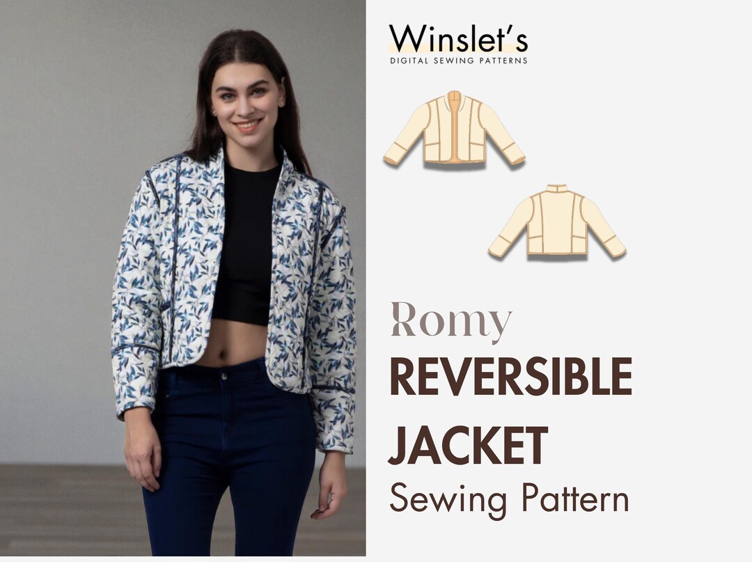 Cozy Quilted Jacket Sewing Pattern| Quilted Jacket PDF Pattern ...