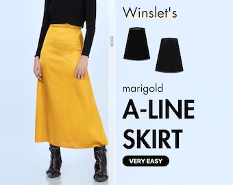 Premium A Line Skirt Pattern for Women| Long Skirt Sewing Pattern for Women| Maxi Skirt Pattern | Easy Skirt Sewing Pattern| US 02-32