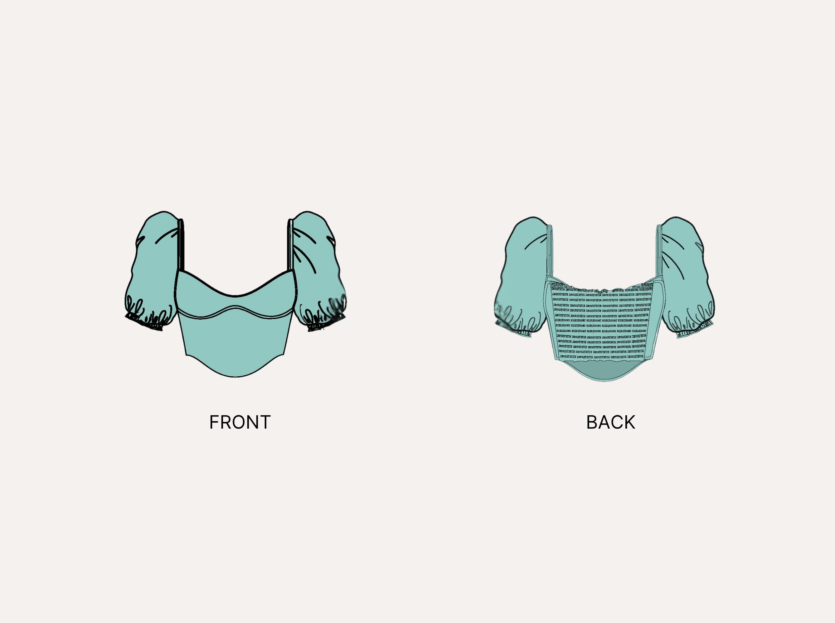 Milkmaid Top Pattern| Bustier Top Pattern| Puff Sleeves Top Pattern ...