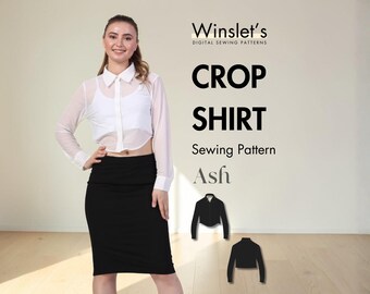 Shirt Pattern| Long Sleeve Top Pattern| Easy Shirt Sewing Pattern| Formal Shirt Sewing Pattern for Women| PDF Shirt Pattern
