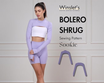 Bolero Shrug Sewing Pattern for Beginners | Handmade PDF Pattern | Instant Download & Projector Files