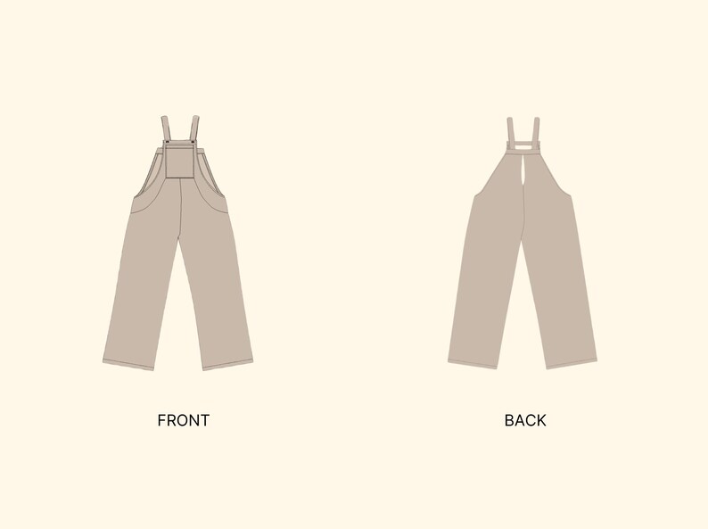 Work Overalls Pattern Overalls Pattern, Easy Sewing Pattern, Jumpsuit Sewing Pattern for ...
