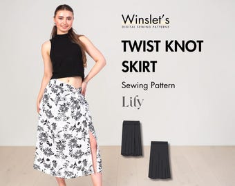 A line Skirt Pattern| Slit Skirt Pattern| Summer Skirt Sewing Pattern| Easy Midi Skirt Pattern for Beginners| Beach Skirt| Spring Sewing