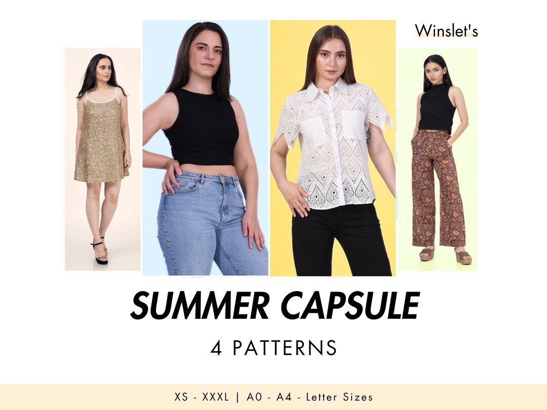 Summer Patterns, Tank Top Pattern, Shirt Pattern, Mini Dress Pattern ...