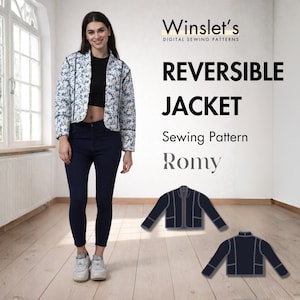 Cozy Quilted Jacket Sewing Pattern| Quilted Jacket PDF Pattern| Reversible Jacket Pattern| Sizes US 02-32| Jacket Pattern for Beginners