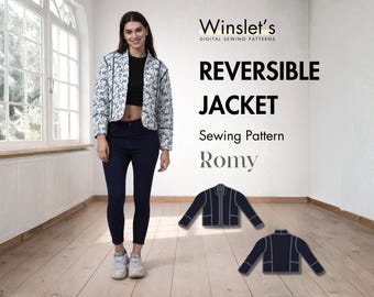 Cozy Quilted Jacket Sewing Pattern| Quilted Jacket PDF Pattern| Reversible Jacket Pattern| Sizes US 02-32| Jacket Pattern for Beginners