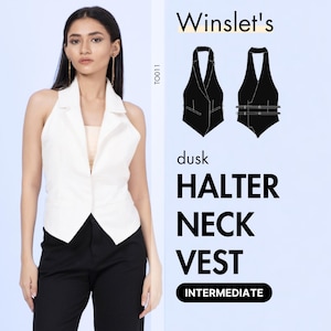 Vest Pattern| Halter Neck Pattern| Easy Top Sewing Pattern| Backless Top Pattern| Summer Top pattern| Vest Pattern For Women| PDF Pattern