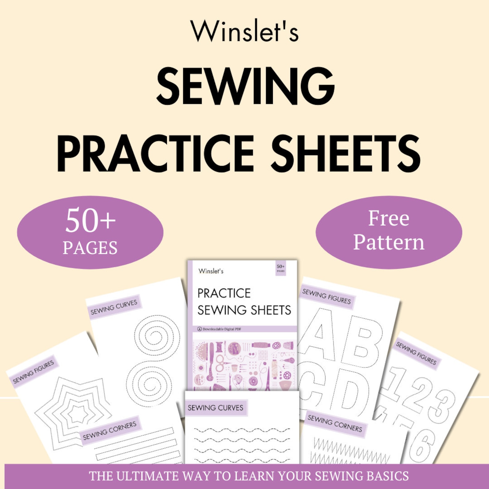 Printable Sewing Practice Sheets 2026| Learn to Sew| Beginner Sewing ...