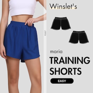 Training Shorts Pattern | Relaxed-fit Running Shorts Sewing Pattern for Women| Easy Shorts Sewing Pattern| Elastic Waist Band Shorts| PDF