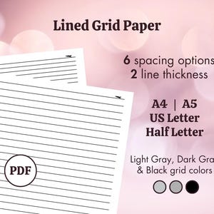 Printable Grid Paper Bundle: Thin & Bold Lines - A4, A5, Letter Sizes (PDF Download)