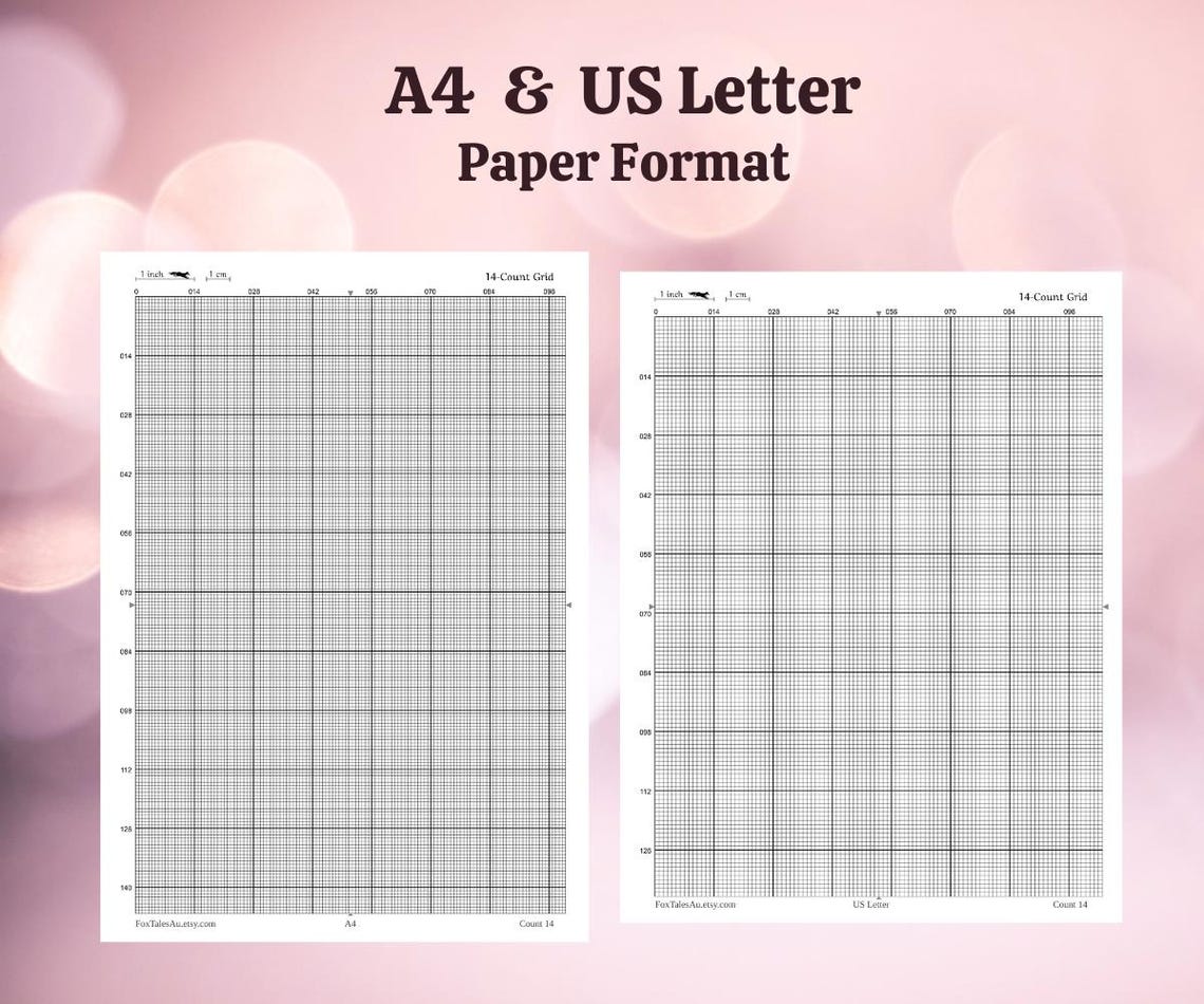 Cross-stitch Graph Paper - Printable Grid - Instant Download - Canvas ...