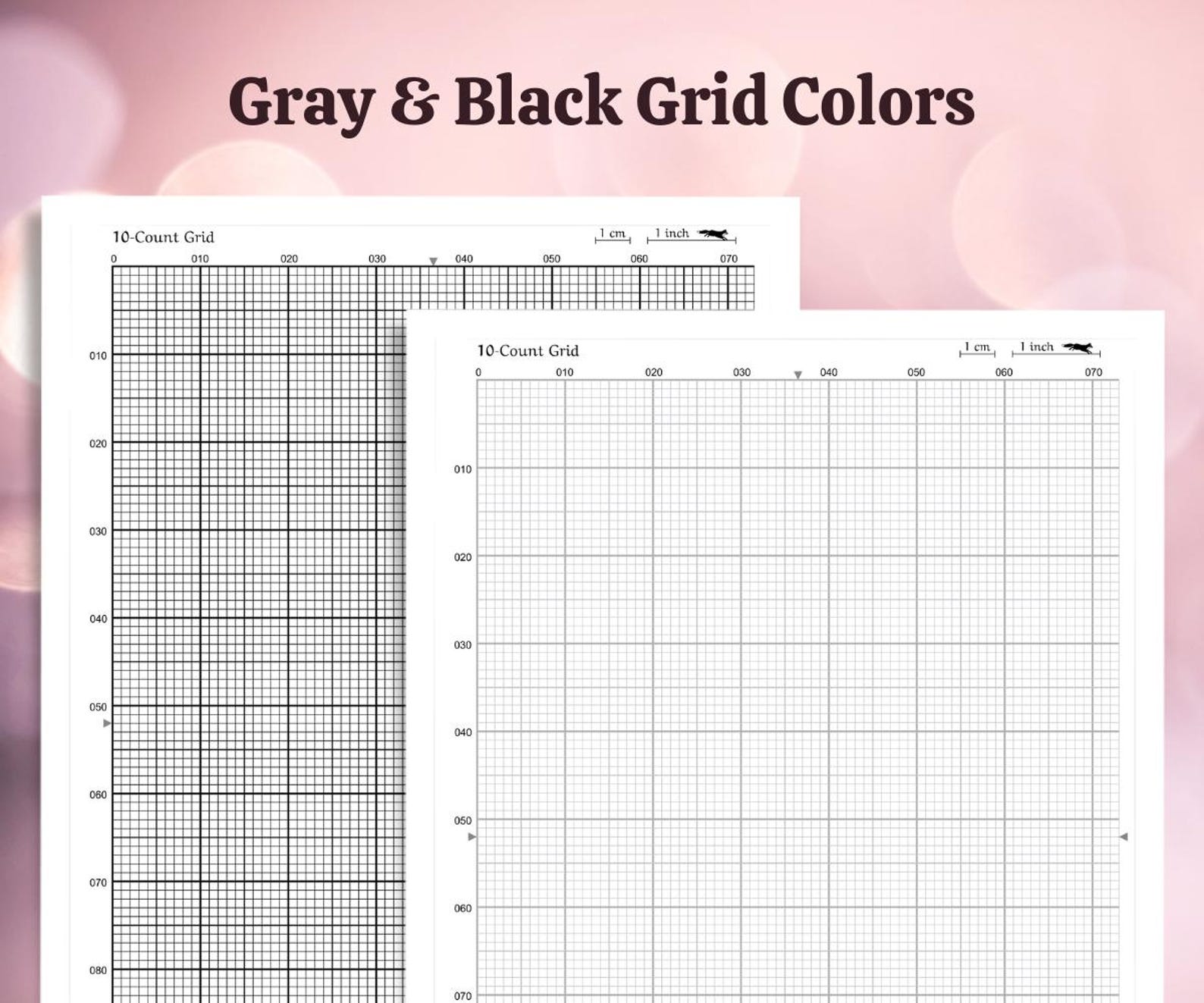 Cross-stitch Graph Paper - Printable Grid - Instant Download - Canvas ...