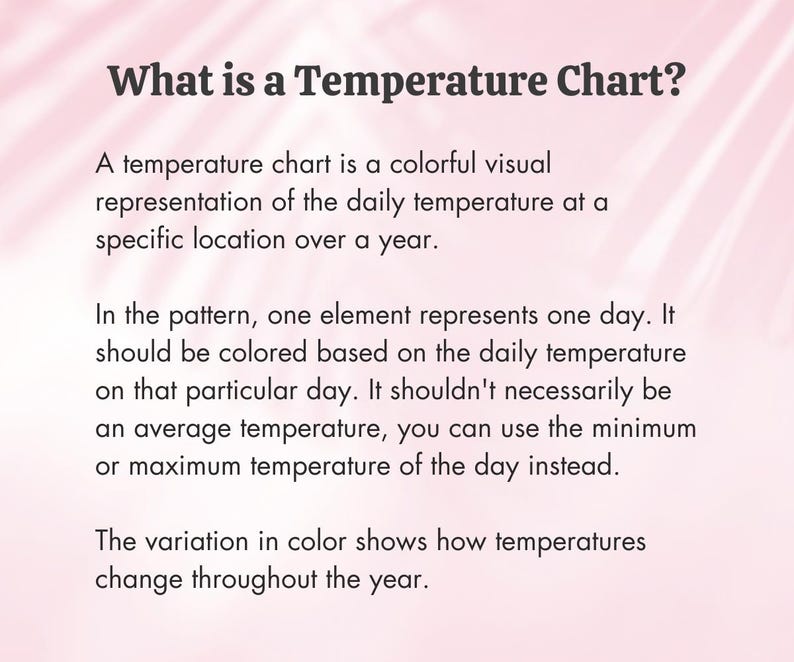 Grafiek voor hoge temperaturen: pdf-kruissteekpatroon kleurrijk ornamentpatroon - weertracker - digitaal schema geometrisch borduurwerk afbeelding 2