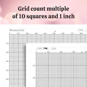 Cross-stitch Graph Paper - Printable Grid - Instant Download - Canvas ...