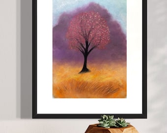 Autumn Leaves Lasting Impressions - Pastel, A3 picture in an A2 frame