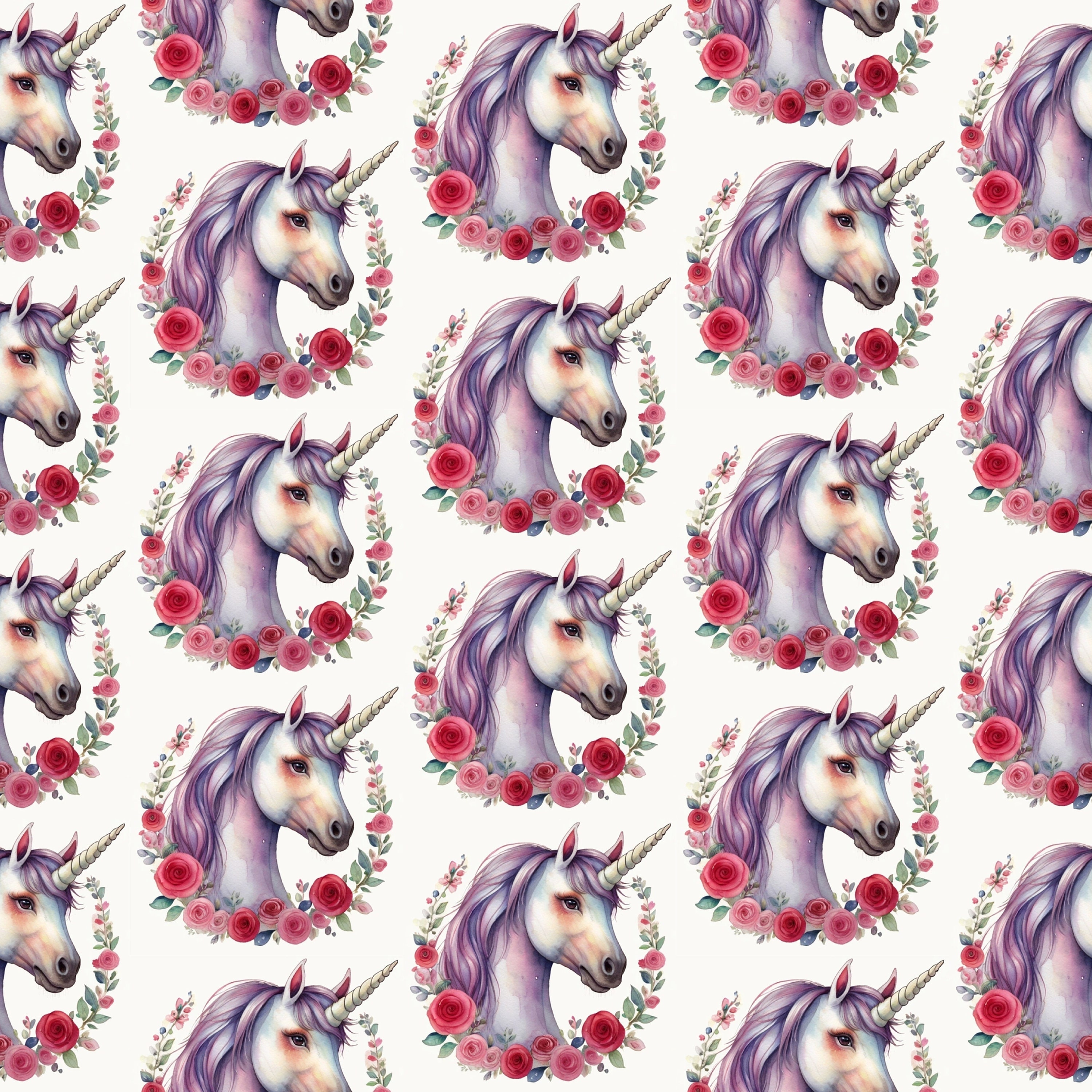 Unicorn Wrapping Paper, Gift for Valentine's Day, Digital Download ...