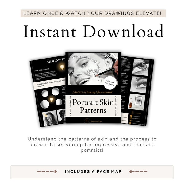 Unlock Your Artistic Potential: Realistic Drawing Fast-Tracked eBook - Mastering Portrait Skin Patterns - Digital Download