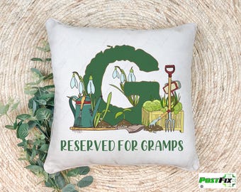 Male Gardeners Cushion | Personalised Garden Themed Cushion | Green Fingered Cushion Gift | Garden Enthusiast |Gift | Reserved for Cushion