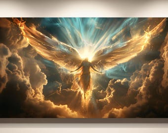 Arte angelical para protección divina: diseño de pared celestial para meditación y sanación espiritual (paquete)