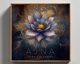 Third Eye Chakra (Ajna) – Spiritual Wall Art + 1 Bonus Poster