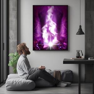The Violet Flame of Saint Germain - Divine Energy & Transformation, Poster / Wallpaper