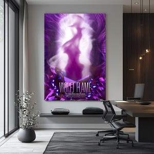 The Violet Flame of Saint Germain - Divine Energy & Transformation, Poster / Wallpaper