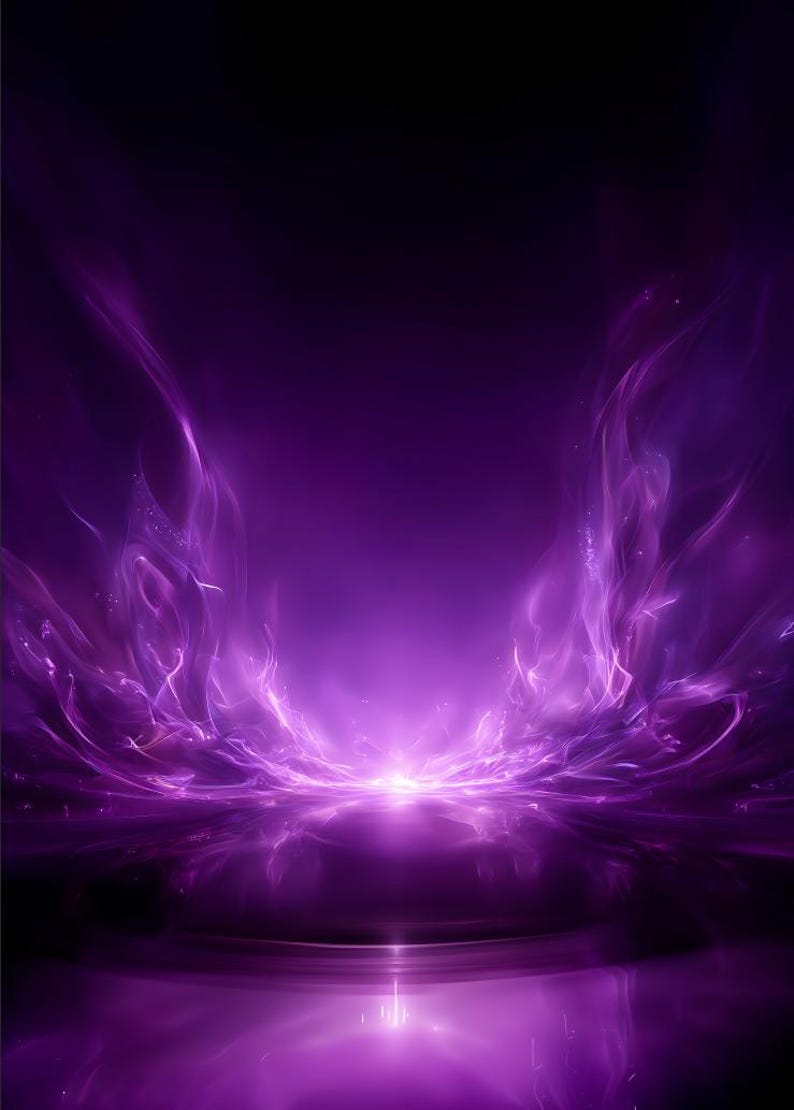 Violet Transforms Violet Flame of Master Saint Germain, I AM Affirmation Poster 5-in-1 ...
