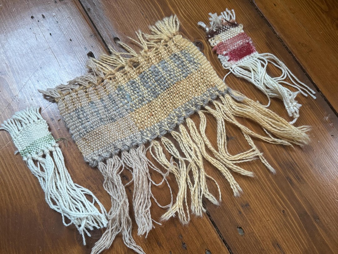 Handwoven Wool Sample Lot, Botanically Dyed, Altar Art Talismans - Etsy