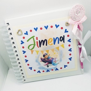 Kids photo album, personalised scrapbook, keepsake and photobook for kids birthdays, Christening, Communion, baby shower. Communion Album Heart