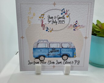 Personalised Wedding Card: Handmade Keepsake with Custom Names
