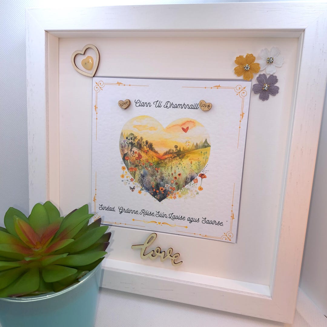 Personalised Gaelic Family Picture Frame: Irish Keepsake Gift - Etsy