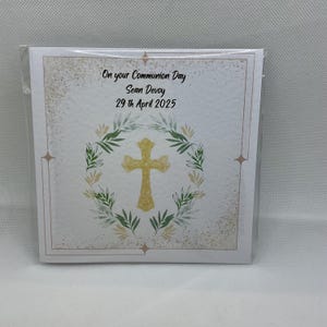 Carte de première communion - Première communion personnalisée, cadeau de communion fait main, cadeau souvenir. Coffret cadeau