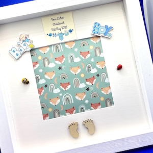 Personalisedd Baby Photo Frame: Christening Gift, New Mum Keepsake