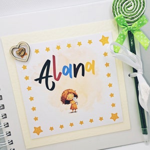 Kids photo album, personalised scrapbook, keepsake and photobook for kids birthdays, Christening, Communion, baby shower. Communion Album Alana