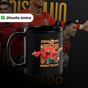 Cristiano Ronaldo Black Mug – Legend and 2025 Nations League Champion | CR7 | Ronaldo