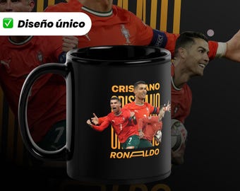 Cristiano Ronaldo Black Mug – Legend and 2025 Nations League Champion | CR7 | Ronaldo