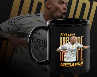 Taza Kylian Mbappé – Real Madrid & Francia | Mug Mbappé | Taza Mbappé | Mug Madrid | Taza Kylian