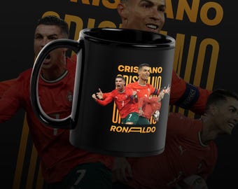 Cristiano Ronaldo Black Mug – Legend and 2025 Nations League Champion | CR7 | Ronaldo
