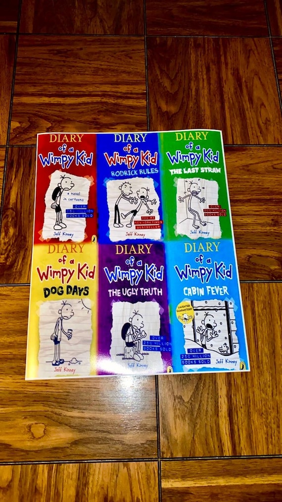 Diary of a Wimpy Kid Books 1-6 16x20 poster print