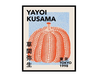 Poster vintage Yayoi Kusama - Stampa artistica di Tokyo - Punti infinito - Decorazione da parete senza cornice - Regalo per uomini e donne - Decorazione per casa e ufficio