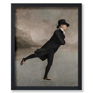 Reverend Robert Walker Skating on Duddingston Loch Poster - The Skating Minister Print - Decor for Bedroom or Living Room