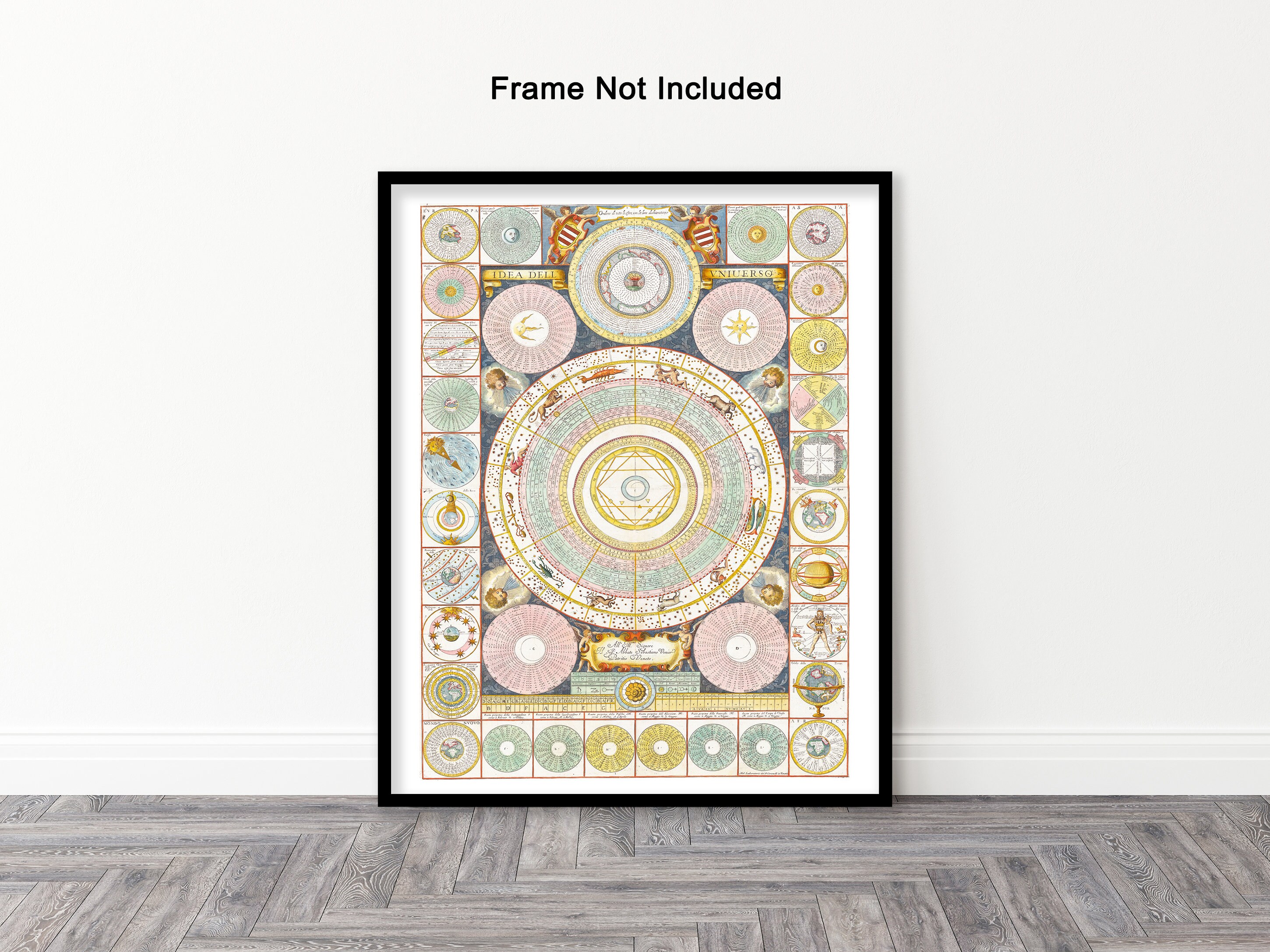 Astrology Chart Poster Unframed Wall Art Print Astrological Star Sign